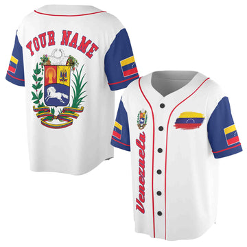 Personalized Venezuela Coat of Arms Baseball Jersey S-5XL