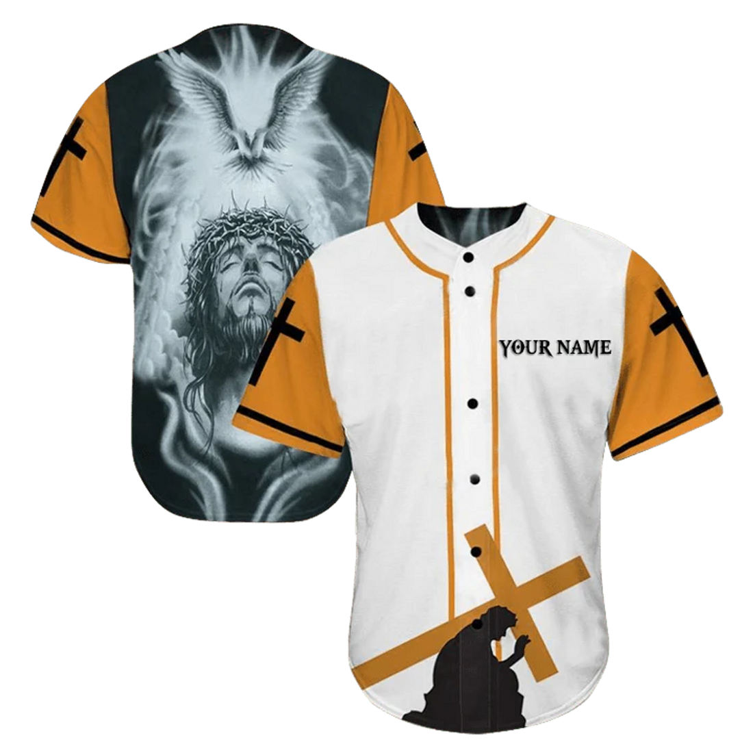 Personalized Jesus Baseball Jersey Faith Over Fear Baseball Jersey k3 S-5XL