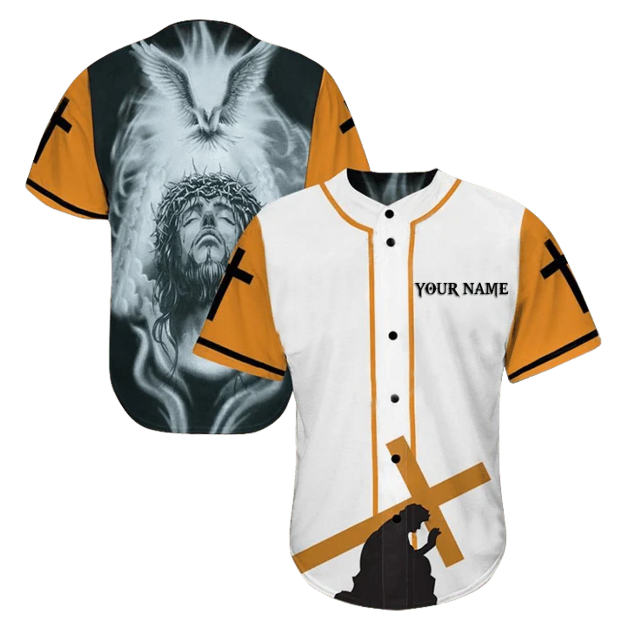 Personalized Jesus Baseball Jersey Faith Over Fear Baseball Jersey k3 S-5XL