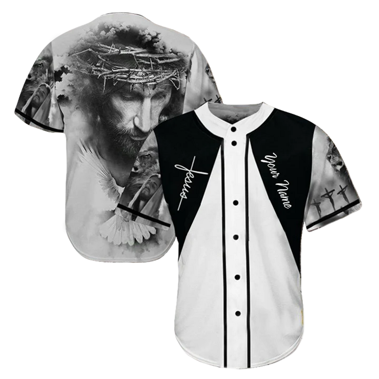 Personalized Jesus Baseball Jersey Faith Over Fear Baseball Jersey k2 S-5XL
