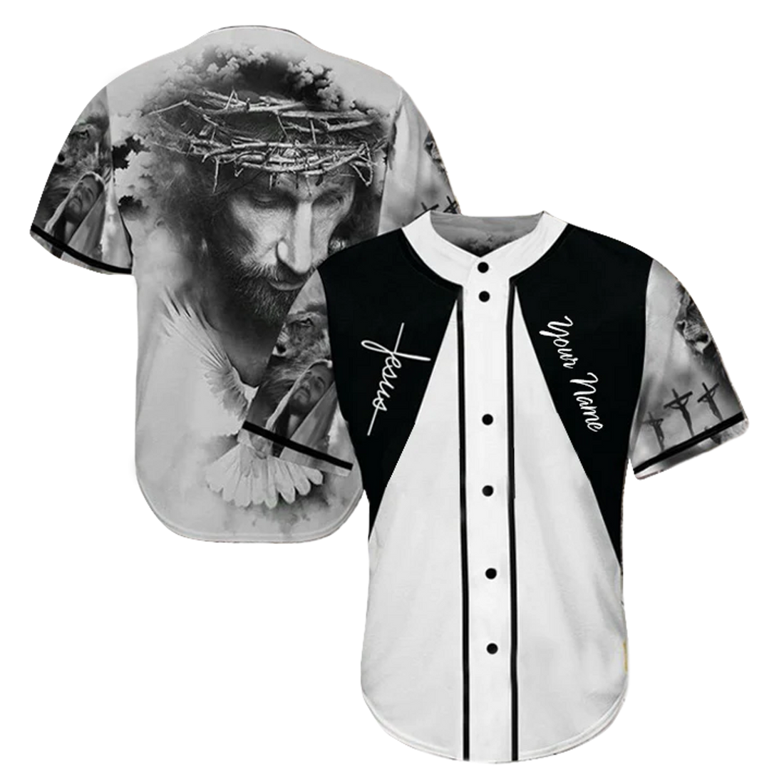 Personalized Jesus Baseball Jersey Faith Over Fear Baseball Jersey k2 S-5XL