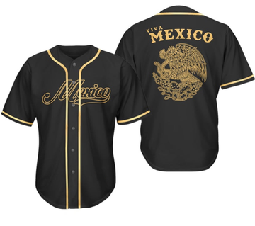 Gold Mexico Eagle Baseball Jersey Pride American Shirt Baseball Jersey S-5XL