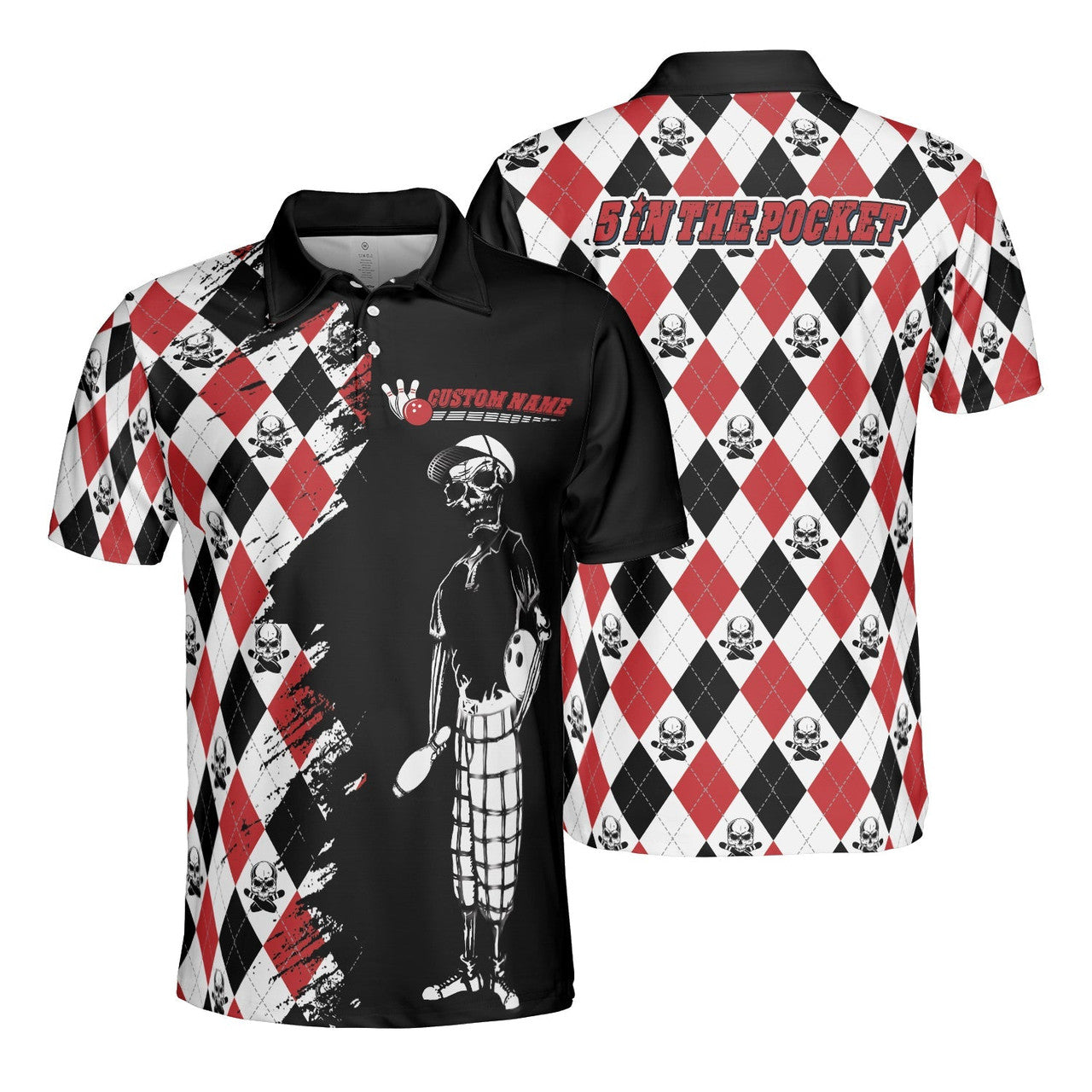 5 In The Pocket Custom Personalized Best Gift Bowling Lovers Men's Polo Shirt