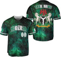 Custom Nigeria Baseball Jersey Nigerian Flag Pride Baseball Jersey S-5XL