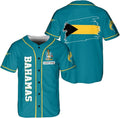 Custom Bahamas Baseball Jersey Pride Flag 3D Baseball Jersey S-5XL