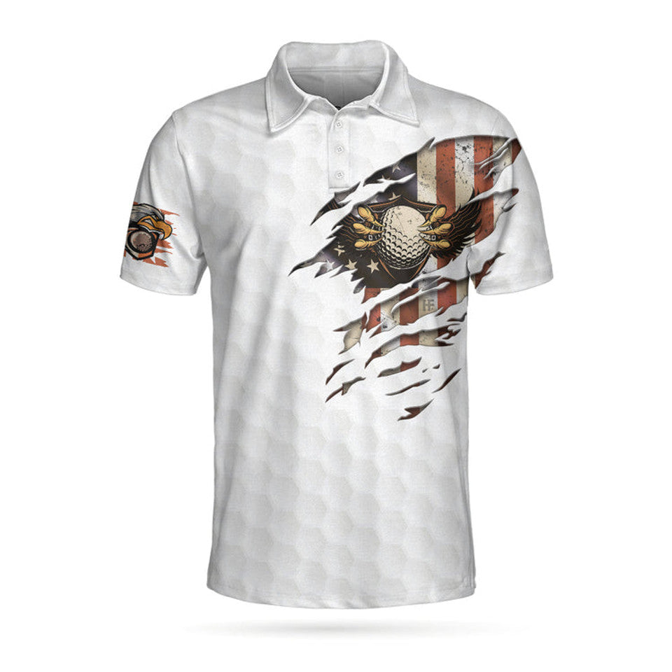 Patriotic American Golfer Polo Shirt Men's Polo Shirt S-5XL