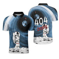 Coolspod Astronaut Golfing Black Golf Shirt Men's Polo Shirt S-5XL