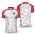 Baseball And Patriot Wide Shoulder Baseball Pattern Men's Polo Shirt