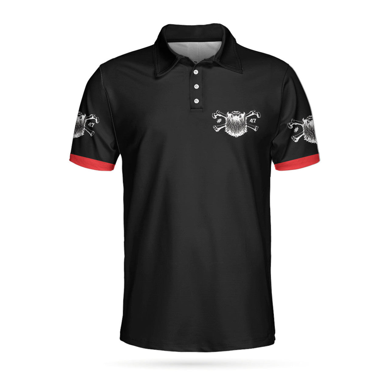 Beard Rule Short Sleeve Black If You Touch My Beard Shirt Men's Polo Shirt