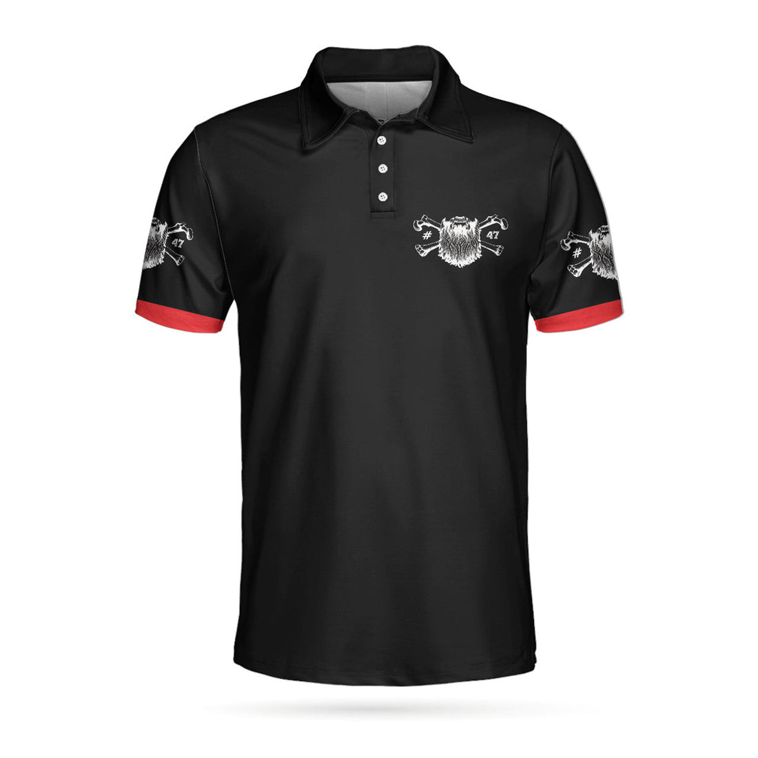 Beard Rule Short Sleeve Black If You Touch My Beard Shirt Men's Polo Shirt