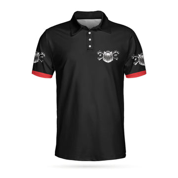 Beard Rule Short Sleeve Black If You Touch My Beard Shirt Men's Polo Shirt