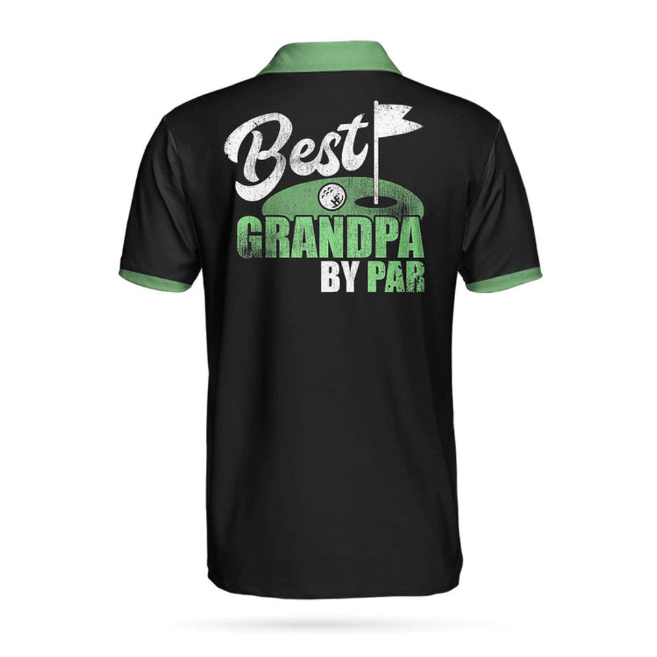 Best Grandpa By Par The Godfather Theme Golf Men's Polo Shirt S-5XL