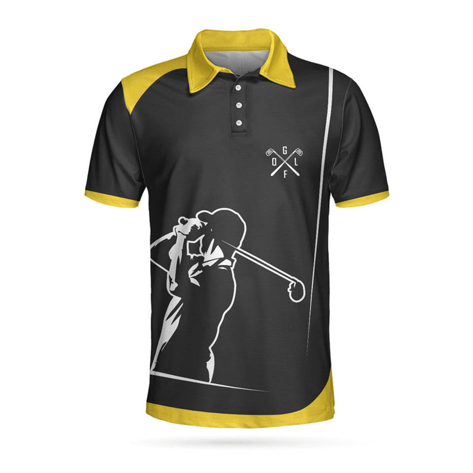Custom Name Best Papa By Par Golf Lover Vintage Men's Polo Shirt S-5XL