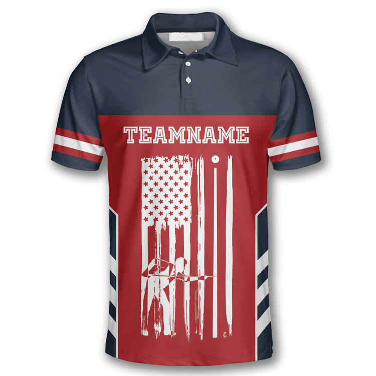 Personalized 9 Ball Skull Flag Custom Billiard Polo Shirt Men's Polo Shirt S-5XL