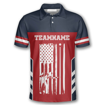 Personalized 9 Ball Skull Flag Custom Billiard Polo Shirt Men's Polo Shirt S-5XL