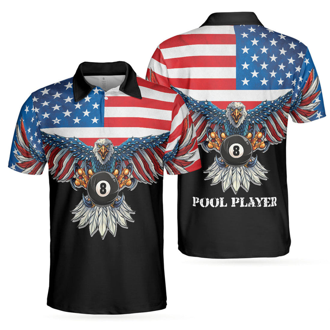 Print Billiards American Eagle Shirt Gifts For Men's Polo Shirt S-5XL