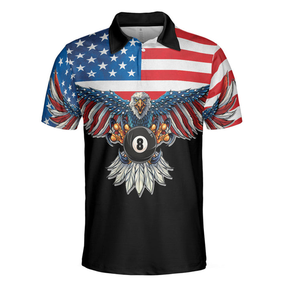 Print Billiards American Eagle Shirt Gifts For Men's Polo Shirt S-5XL