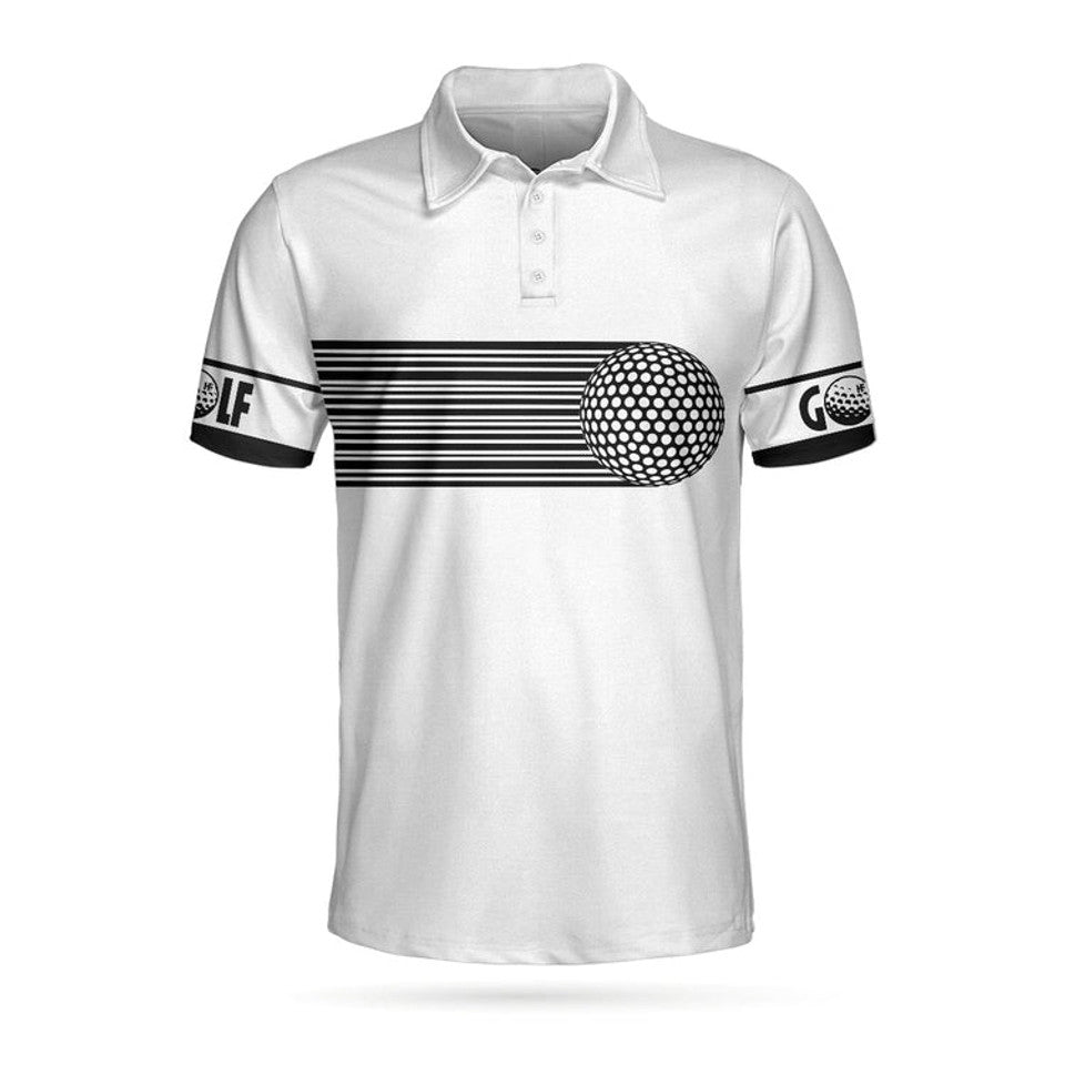 Stripes Barcode Golfing Golfer Hard Swing Best Golf Men's Polo Shirt S-5XL