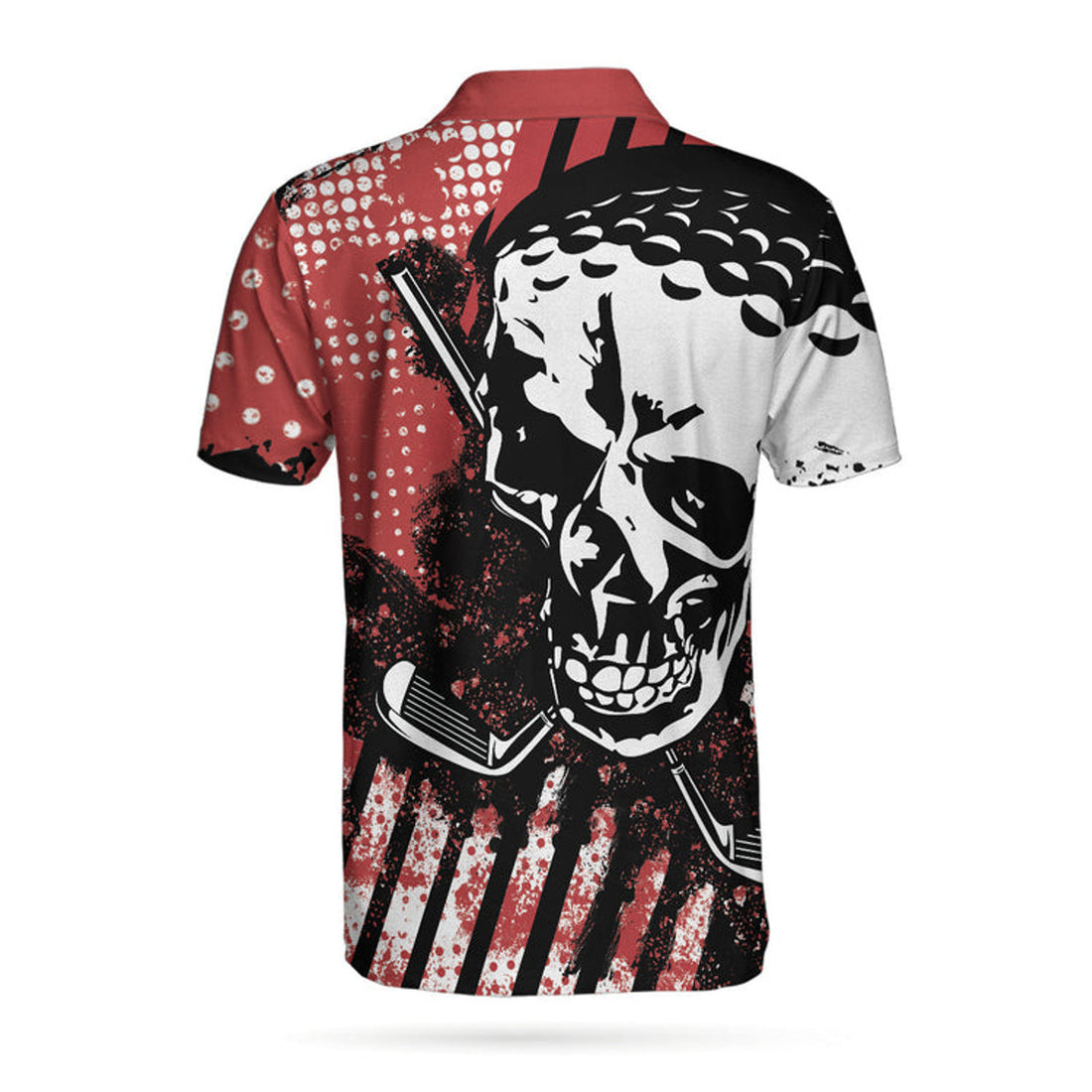Blade Men's Golf Red Skull Short Sleeve Polo Shirt Men's Polo Shirt S-5XL