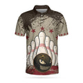 Vintage Bowling Ball Background Short Sleeve Men's Polo Shirt S-5XL