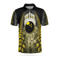 Black And Yellow Bowling Bull Short Sleeve Best Bowling Men's Polo Shirt S-5XL