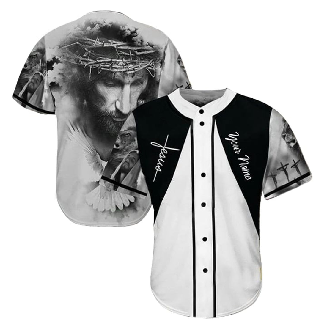 Custom Jesus Printed Baseball Jersey Shirt for Men Women Baseball Jersey S-5XL