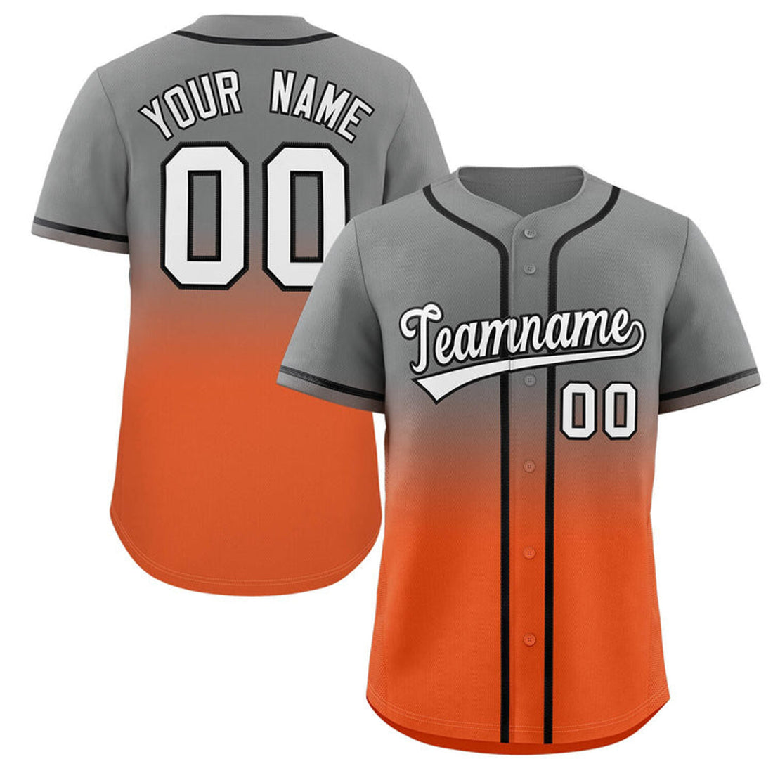 Custom 3D Gradient Baseball Jersey Shirt Name Number Baseball Jersey S-5XL