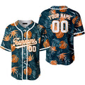 Custom Jungle Palm Tropical Pattern Baseball Jerseys for Baseball Jersey S-5XL