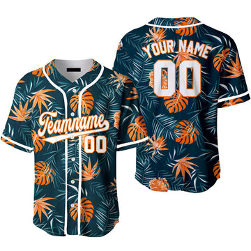 Custom Jungle Palm Tropical Pattern Baseball Jerseys for Baseball Jersey S-5XL