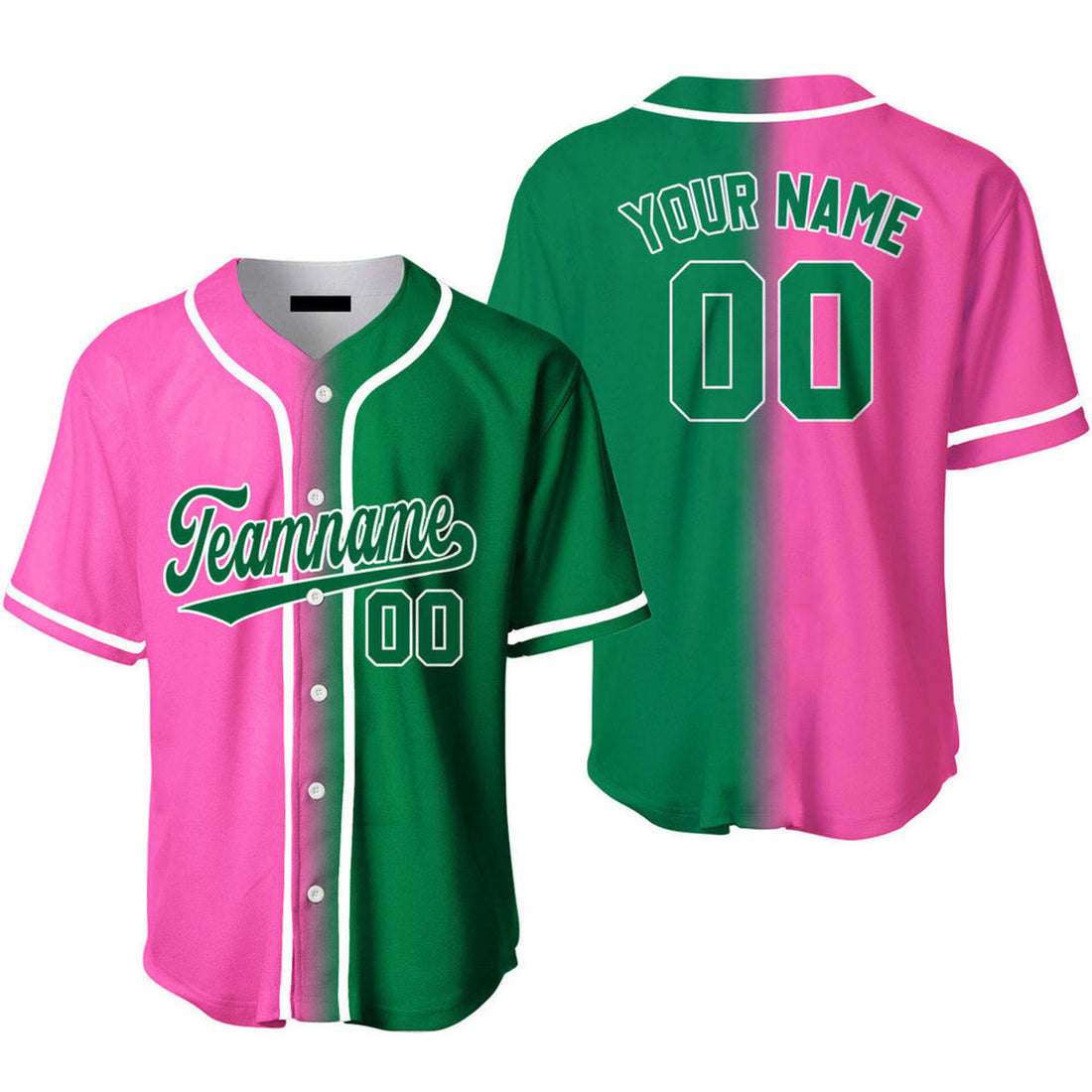 Custom Kelly Green Fade Baseball Jersey Fashion Baseball Jersey S-5XL