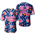 Custom Pinky Coral Floral Royal Pink Baseball Jerseys for Baseball Jersey S-5XL