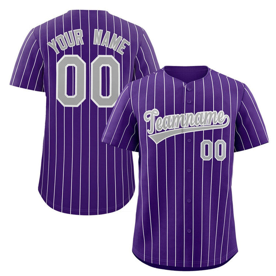 Custom Pinstripe Baseball Jersey Button Down Shirt Unisex Baseball Jersey S-5XL