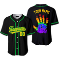 Custom Black Pride Hand LGBT Baseball Jersey Gift Baseball Jersey b2 S-5XL