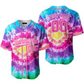 Custom Tie Dye Pink Baseball Jerseys for Men & Women Baseball Jersey S-5XL