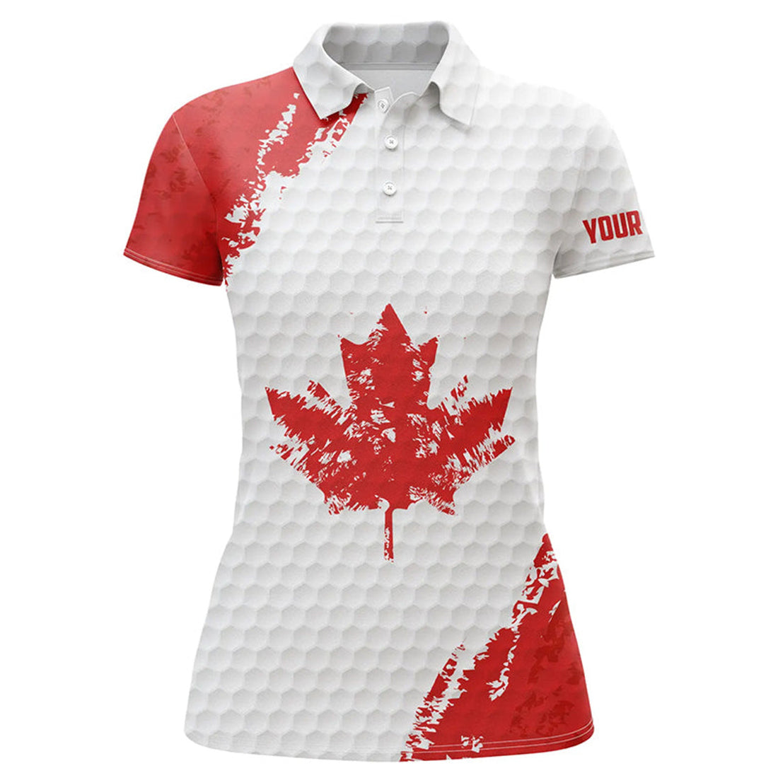 Custom Red Canada Flag Maple Leaf Golf Shirts Patriot Women's Polo Shirts S-5XL