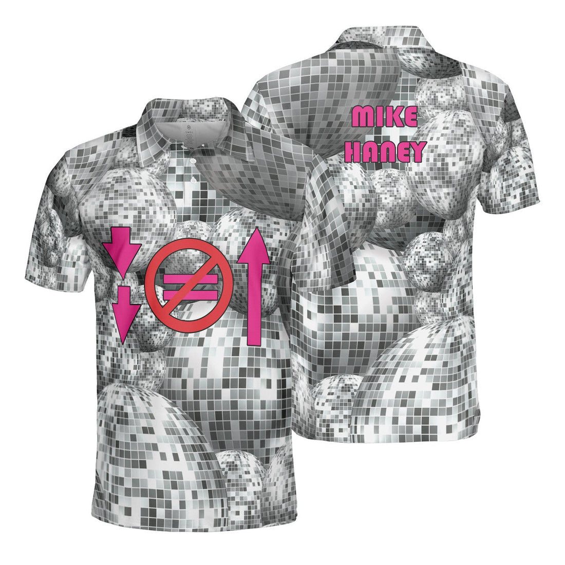 Disco Ball Pattern Personalized Short Sleeve Best Gift For Men's Polo Shirt