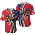 American Flag Patriotic Baseball Jersey Gift for All Baseball Jersey S-5XL