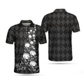 Elegant Skull Golf Lover Shirt Black Men's Polo Shirt S-5XL