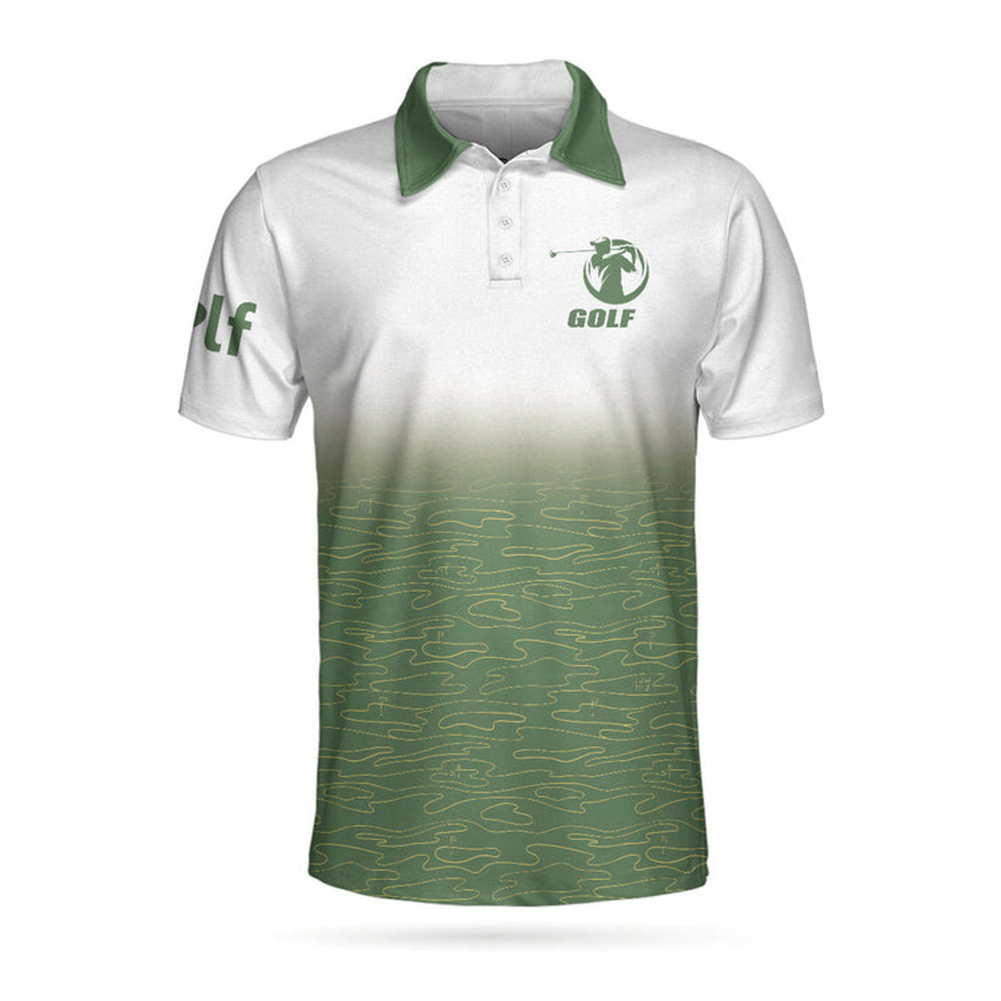 Born To Golf Forced To Work White Green Men's Polo Shirt S-5XL