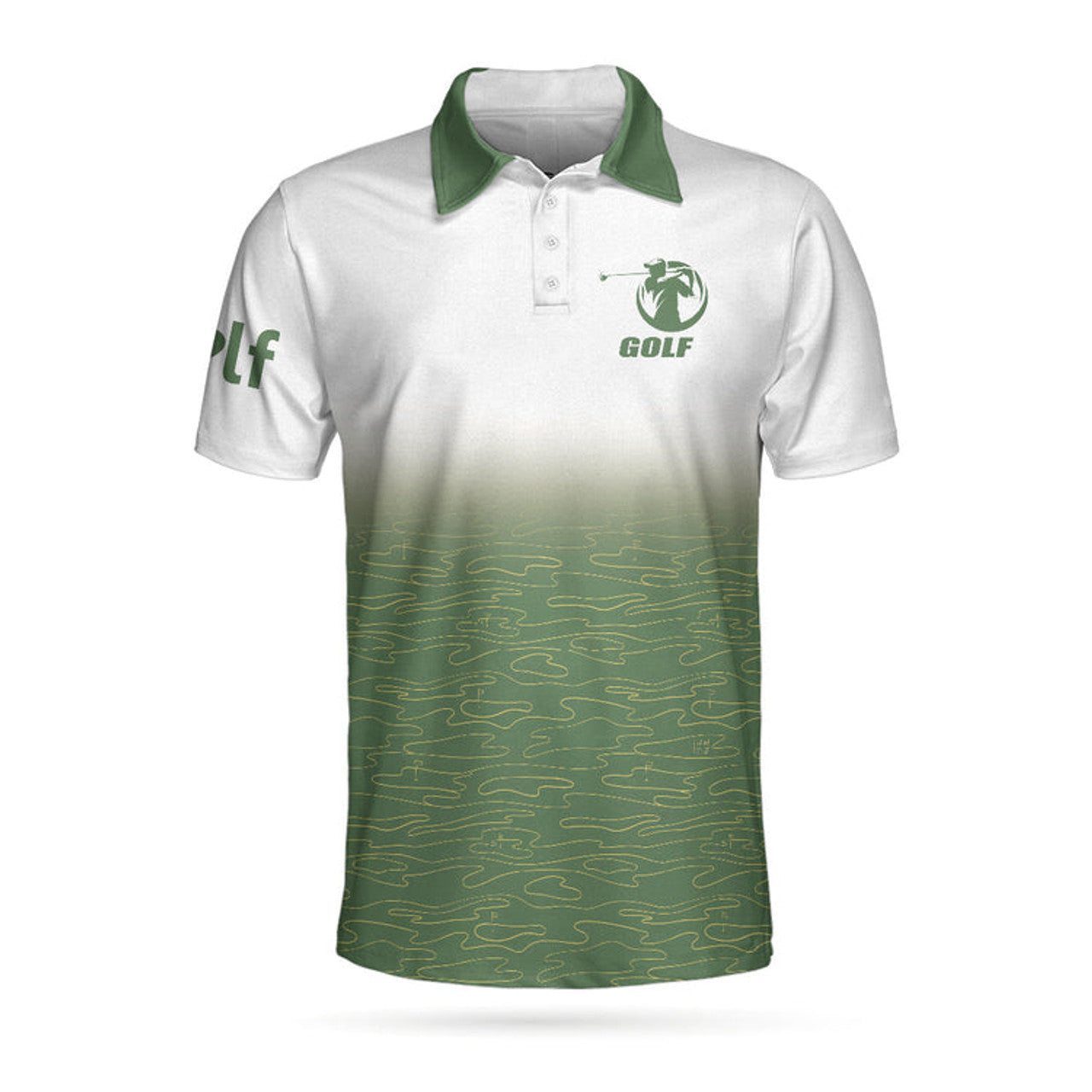 Born To Golf Forced To Work White Green Men's Polo Shirt S-5XL