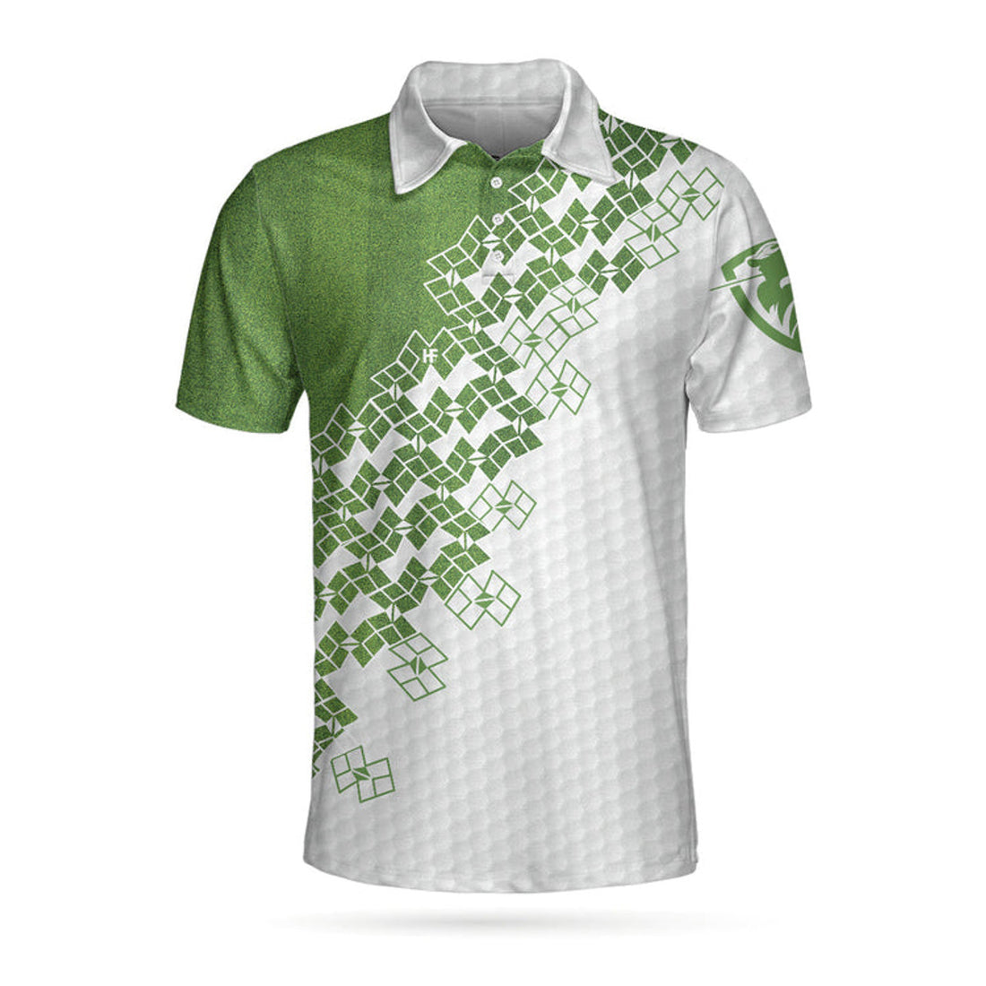 Elegant Green White Golf Shirt Men's Polo Shirt S-5XL