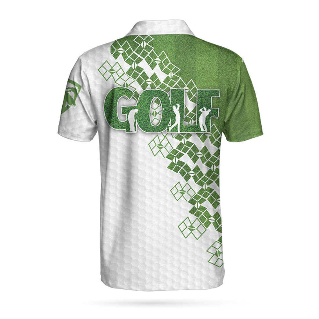 Elegant Green White Golf Shirt Men's Polo Shirt S-5XL