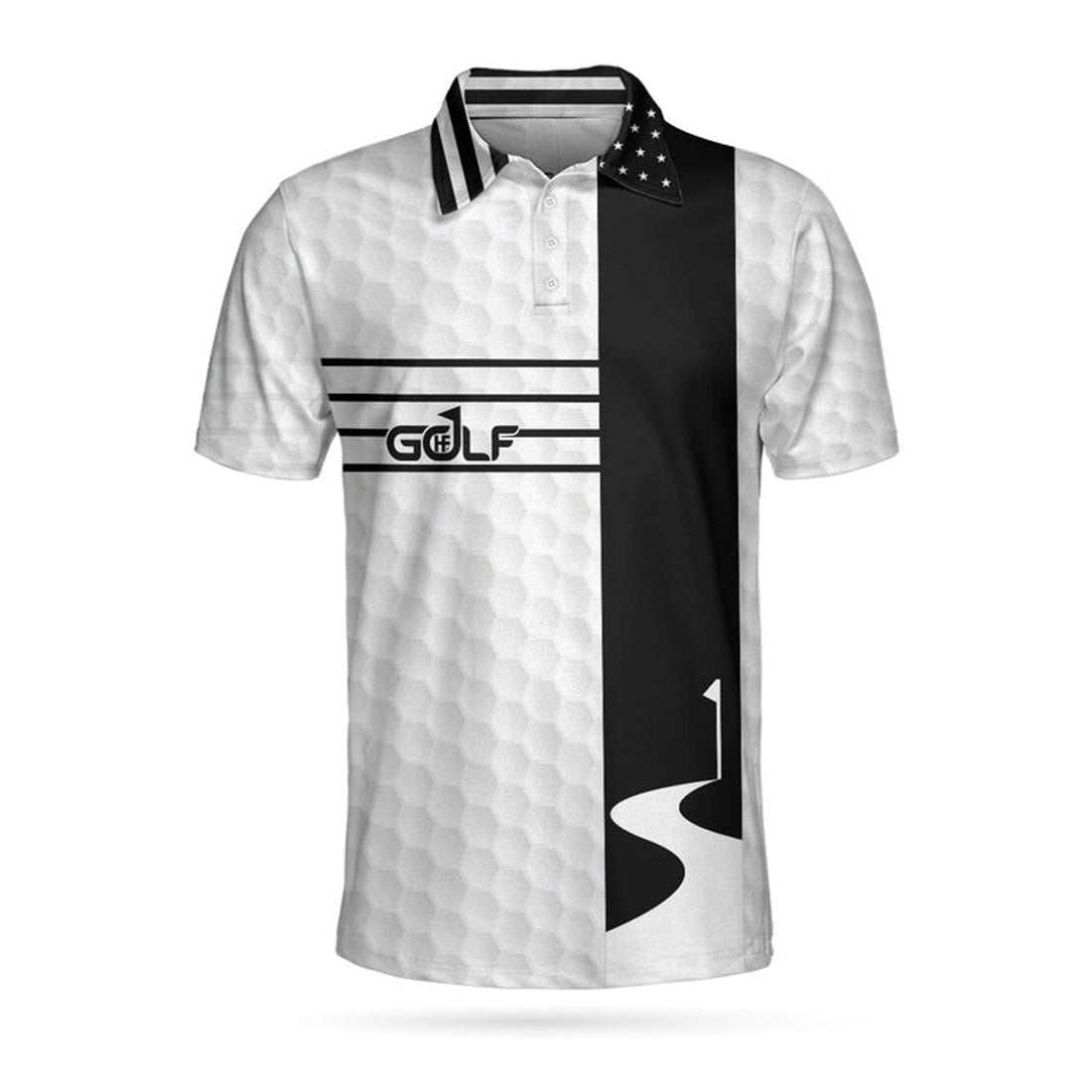 Faith Family Fairways American Flag Golf Men's Polo Shirt S-5XL