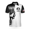 Farmer Proud Skull American Flag Work Pride Men's Polo Shirt S-5XL