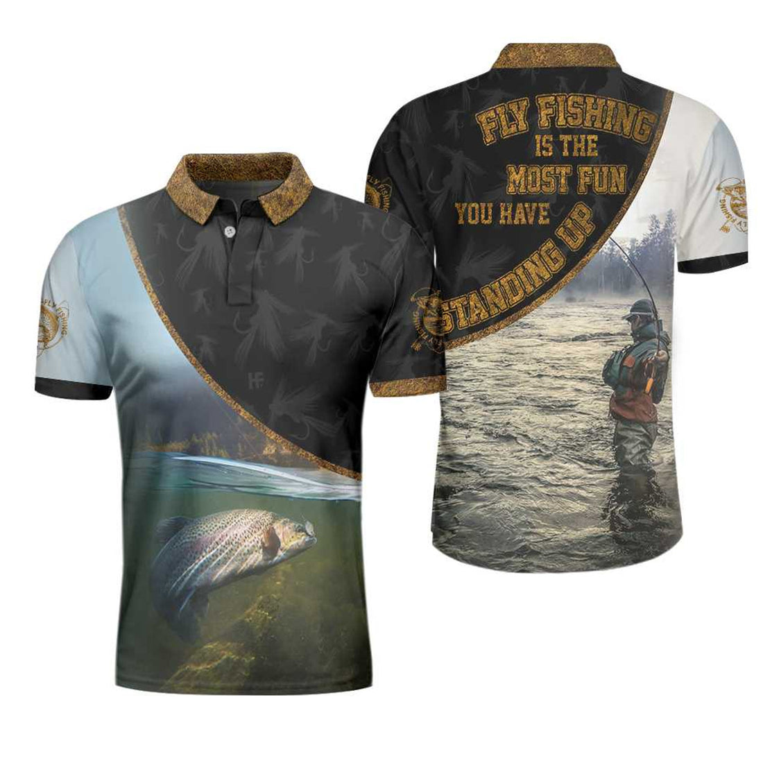 Fly Fishing Is The Most You Have Best Gift For Fishing Lovers Men's Polo Shirt