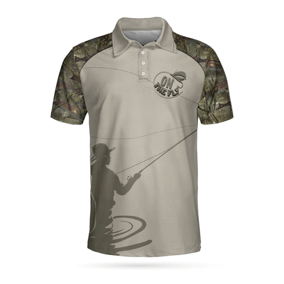 Fly Fishing Flies Patent Camouflage Polo Shirt Gift For Men S-5XL