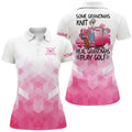 Custom Name Real Grandmas Play Golf Shirt Funny Gift Pink Women's Polo Shirts S-5XL