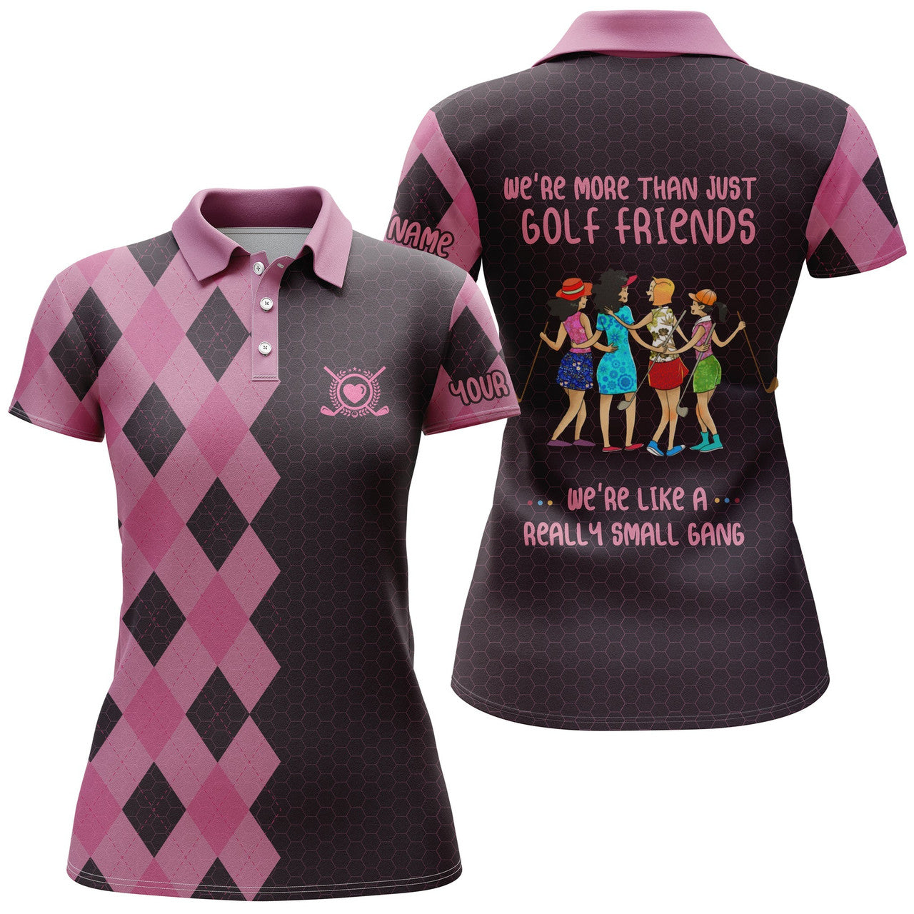 Custom Funny We're More Than Just Golf Friends Women Polo Shirt S-5XL