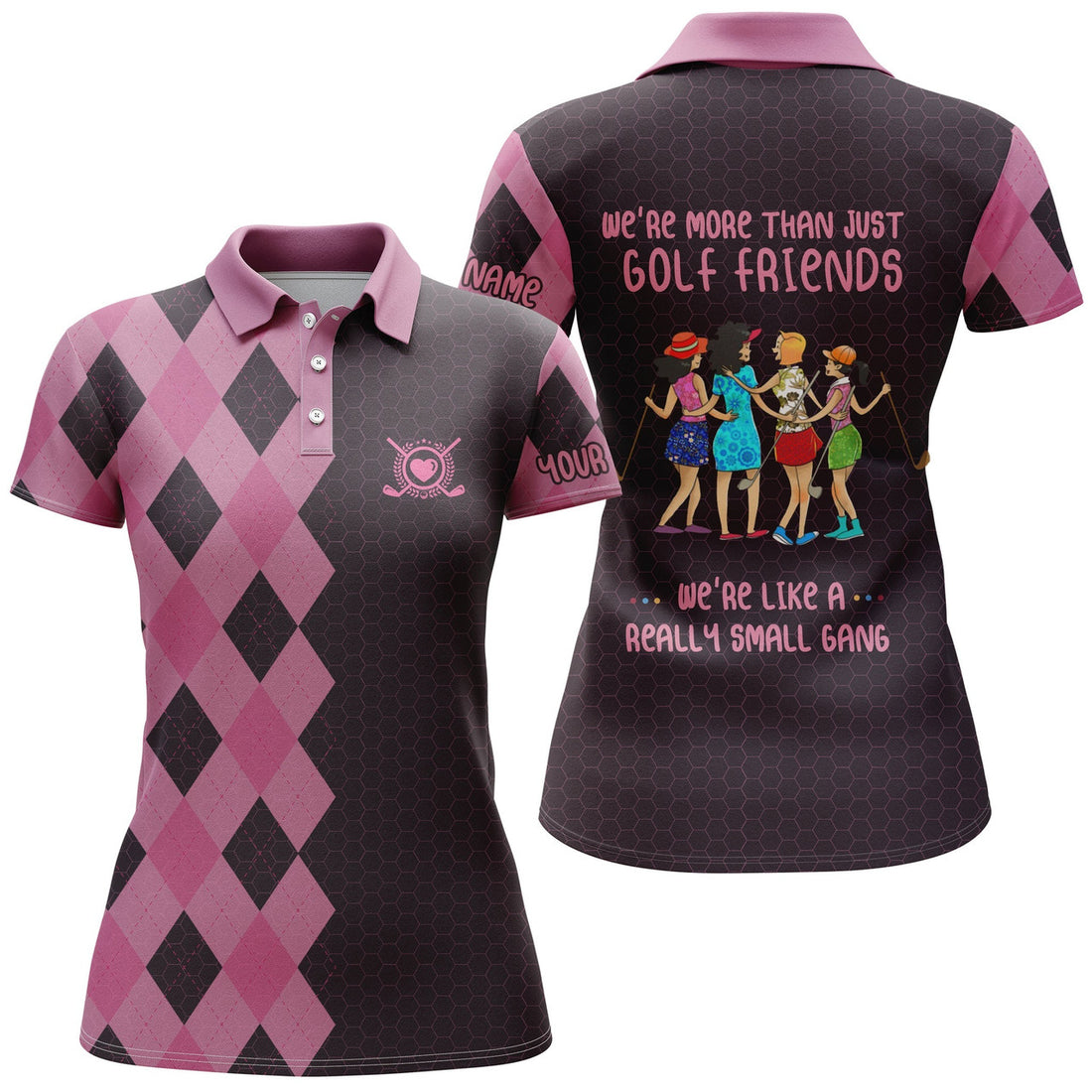 Custom Funny We're More Than Just Golf Friends Women Polo Shirt S-5XL