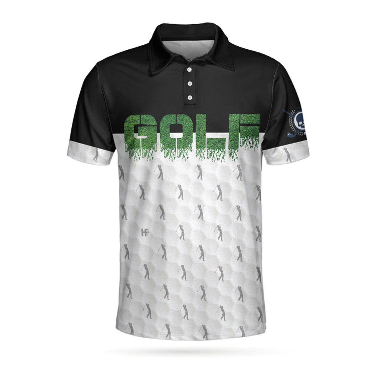 Funny Golfer Seamless Pattern Gift Golf Shirt Men's Polo Shirt S-5XL